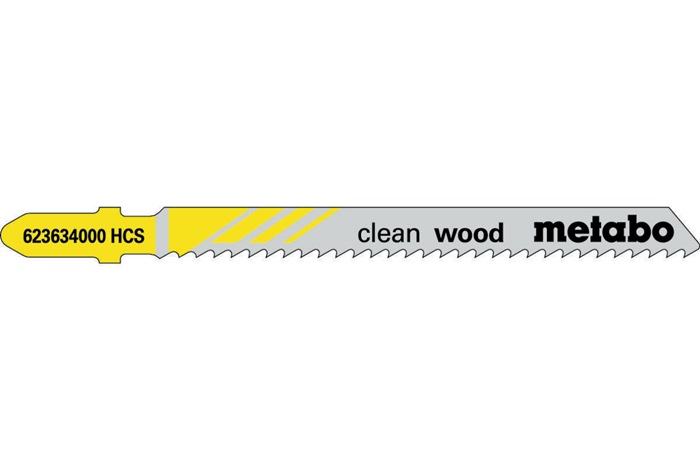 Stichsägeblätter clean wood Nutz-L.74mm Zahnt.2,5mm HCS Z. geschliffen 5St.