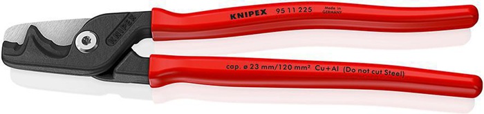 Kabelschere StepCut XL L.225mm Kopf brün.Ku.-Überzug KNIPEX