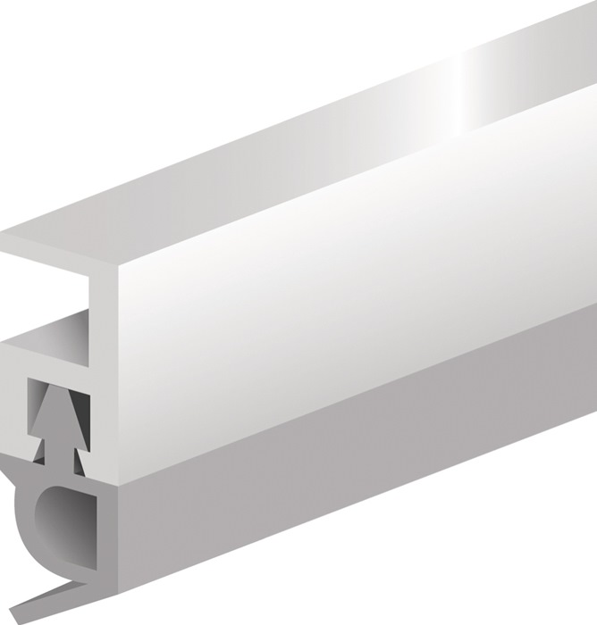 Abdichtungsschiene PTS-AR L.2100mm B.5mm z.Nageln Ku.blk weiß