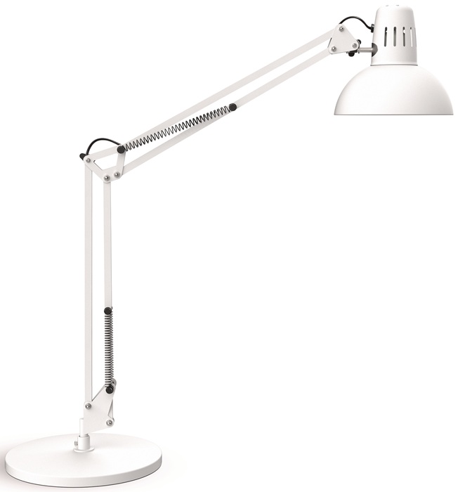 Schreibtischleuchte Metall weiß H.49cm Standfuß LED MAUL