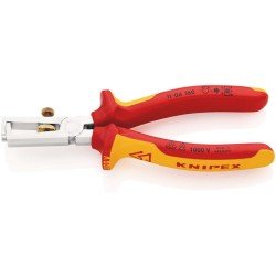 Abisolierzange L.160mm VDE verchr.Mehrkomp.-Hüllen m.Öffnungsf.KNIPEX