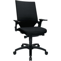 Bürodrehstuhl Autosynchr.-T.schwarz 420-550mm m.Lehnen Trgf.110kg TOPSTAR