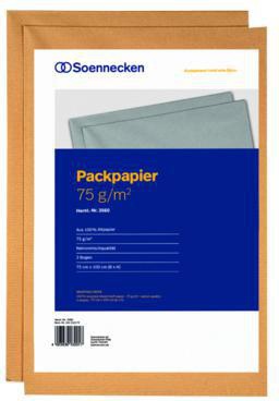 Soennecken Packpapier 3560 75x100cm 75g Recyclingpapier 2 Bg./Pack.