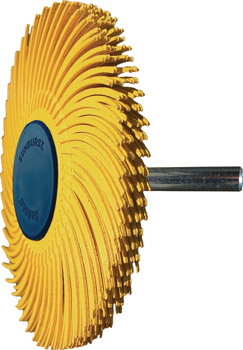 Radialbürstenscheibe Sunburst D.76mm K.80 Gelb 10000min-¹ TYROLIT