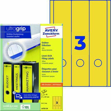 Avery Zweckform Ordneretikett L4755-20 lang/breit ge 60 St./Pack.