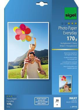 SIGEL Fotopapier Everyday-plus IP713 DIN A4 170g weiß 20 Bl./Pack.