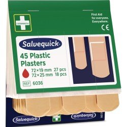 Pflasterstrips Salvequick wasserfest 6 Nachfüllpack je 45 St.SALVEQUICK
