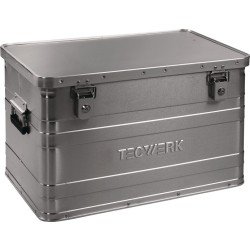 Aluminiumbox L595xB390xH380mm 70l m.Klappverschluss u.Zylinderschl.TECWERK