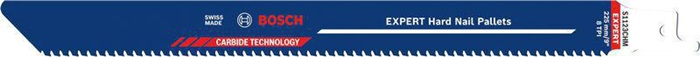 Säbelsägeblatt Hard Nail Pallets L.225mm B.19mm TPI 8 3mm 10 St./Karte