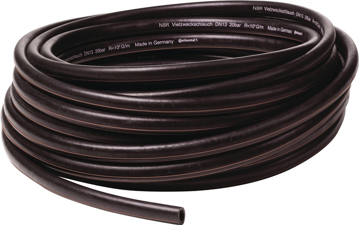 NBR-Vielzweckschlauch ID 13mm Wandst.3,5mm L.40m TECWERK