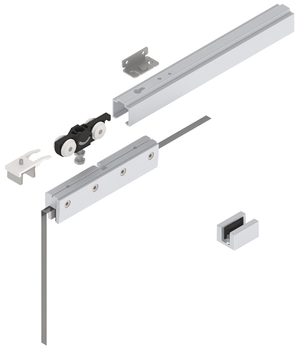 Schiebetürsystem MK-L 80 80kg GLT ESG 8/10mm Umbauset HELM