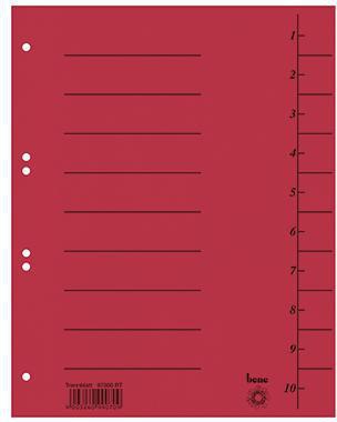 Bene Trennblatt 97300RT A4 Karton rot 100 St./Pack.