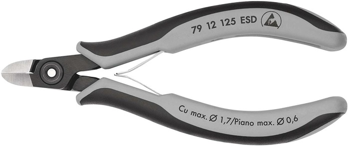 Präzisions-Elektronik-Seitenschneider L.125mm Facette ja,sehr kl.pol.