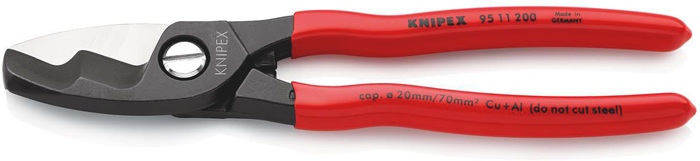 Kabelschere L.200mm Ku.-Überzug KNIPEX