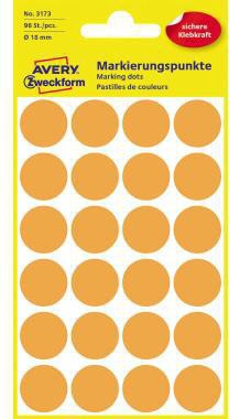Avery Zweckform Markierungspunkt 3173 18mm leuchtorange 96 St./Pack.