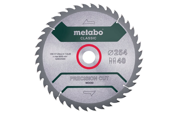 Kreissägeblatt precision cut wood classic D254x2,4/1,6x30,mm Zähne40 WZ 20Grad