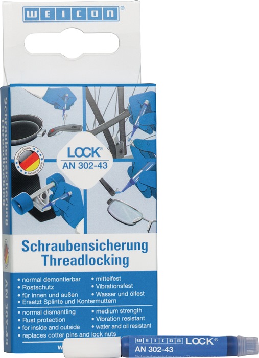 Schraubensicherung WEICONLOCK® AN 302-43 3ml mf.hv.blau Mini-Pen