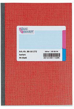 König & Ebhardt Kladde 8615272 DIN A5 kariert 96Blatt rot