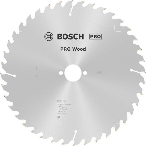 Kreissägeblatt PRO Wood AD 254mm Z.40 WZ Bohr.30mm Schnitt-B.2,8mm HM BOSCH