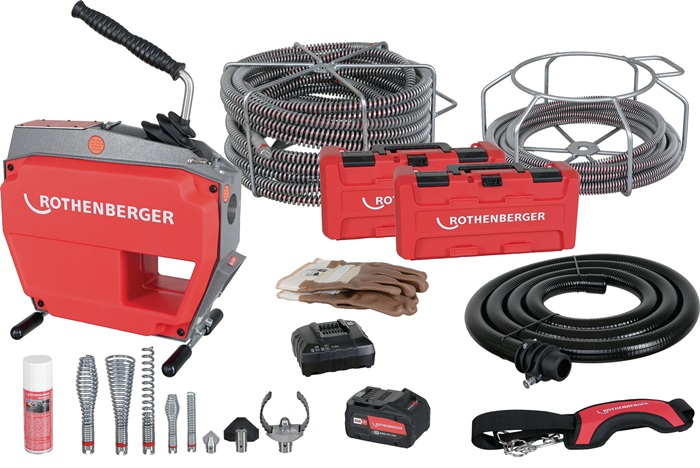 Akku-Rohrreinigungsmaschine R600 VarioClean CAS f.Rohr-D.20-150mm 18V 8Ah 50,7kg