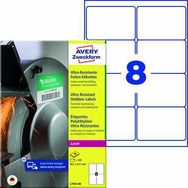 Avery Zweckform Etikett L7914-40 99,1,x67,7mm ws 320 St./Pack.