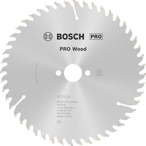 Kreissägeblatt PRO Wood AD 160mm Z.48 WZ Bohr.20mm Schnitt-B.1,8mm HM BOSCH