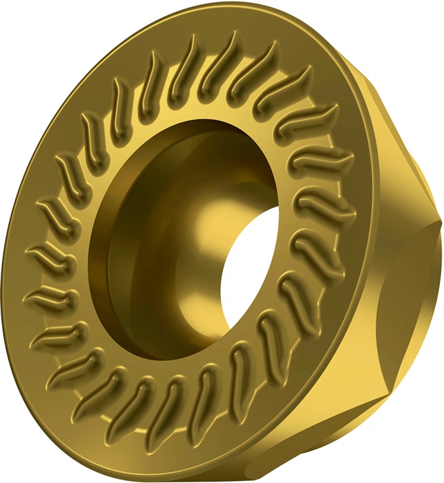Fräswendeschneidplatte ISO RCMT 1606MOSN-M:M6330 D.5,5mm PVD beschichtet Gold