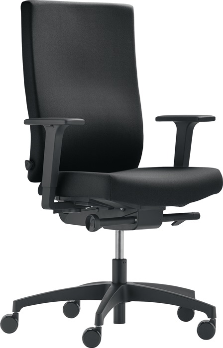 Bürodrehstuhl m.Synchr.-Techn.Sitztiefe 380-440mm schwarz 400-520mm