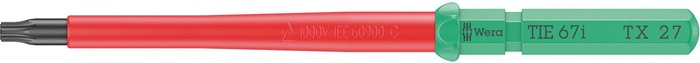 Wechselklingen KK VDE 67 i TiE TX 27 L.157mm Black Point 6-kant-Antrieb 9mm WERA