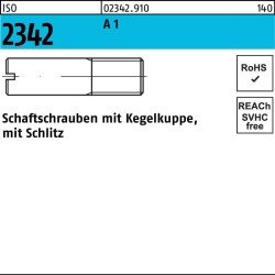 Schaftschraube ISO 2342 Kegelkuppe/Schlitz M5x 10 A 1 100 Stück