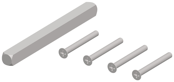 Bef-set.NW-400-12 4xM4x80mm 4-KT.8mm TECWERK