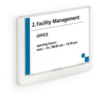 DURABLE Türschild Click SIGN 486102 149x105,5mm weiß