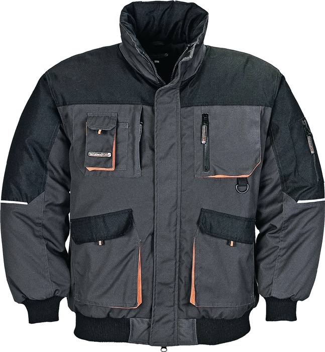 Pilotenjacke Gr.L dunkelgrau/schwarz/orange TERRATREND