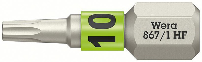 Bit 867 TORX® HF 1/4 Zoll TX 10 L.25mm m.Farbleitsystem WERA
