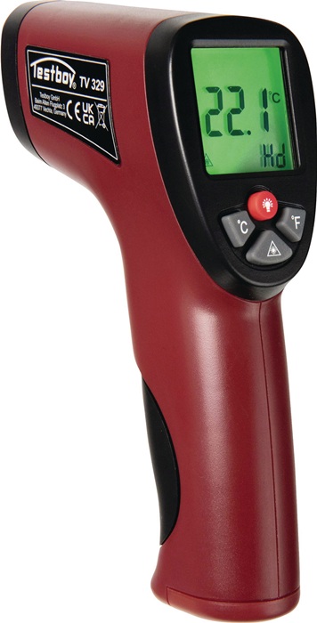 Infrarothermometer TV 329 -50 – +550GradC ±3,0GradC/±3% 2x AA 1,5V TESTBOY