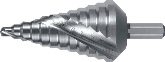 Stufenbohrer Bohrber.6-38mm HSS Spiralnut Z.2 Stufen 12 RUKO