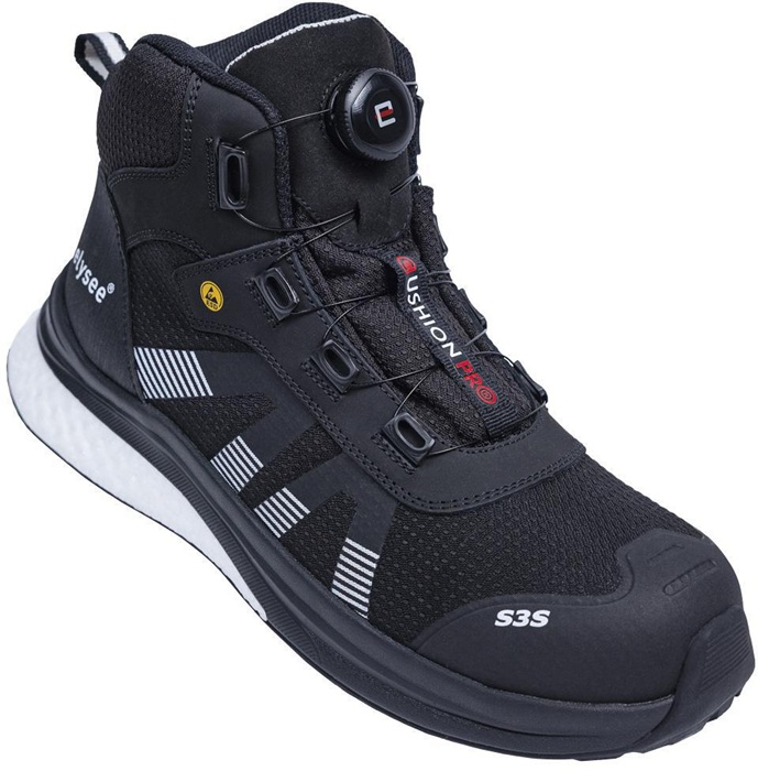 Sicherheitsstiefel CUSHIONPRO® MAX Gr.46 W.11 schwarz/weiß S3S FO SR SC ESD