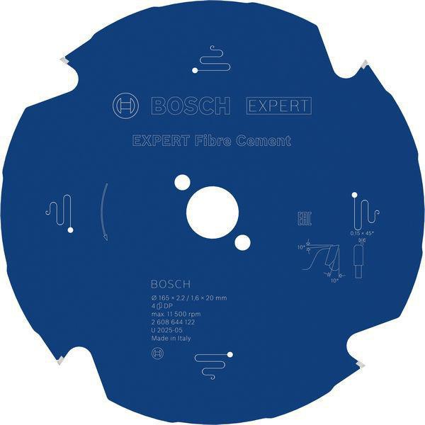 Kreissägeblatt Expert for Fibre Cement AD 165mm Z.4 TCG Bohr.20mm