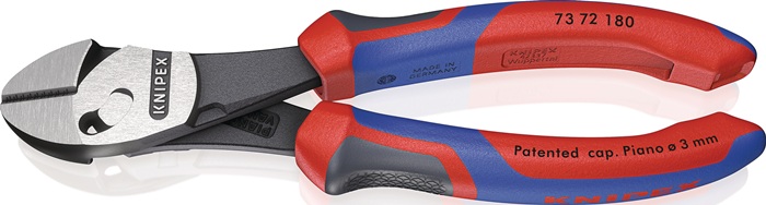 Hochleistungsseitenschneider TwinForce® L.180mm pol.Comfort-Griff KNIPEX