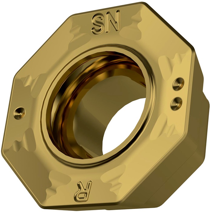 Fräswendeschneidplatte ISO ODMT 050508SN-R:M8330 D.5,5mm PVD beschichtet Gold