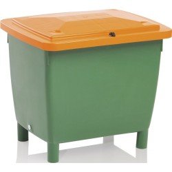 Streugutbehälter L790xB605xH775mm 210l HD-PE grün/orange