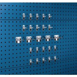 Werkzeughaltersortiment 25-tlg.verzinkt f.Lochplatten 15 Haken/10 Klemmen BOTT
