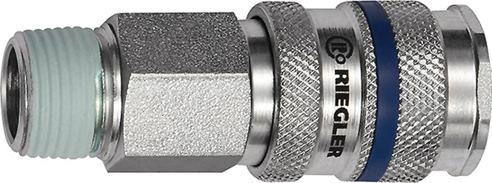 Schnellver.Kup.DN 7,8 AG STA Gew.R 1/4 Zoll 13,16mm RIEGLER