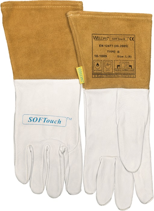 Schweißerhandschuhe Gr.M (8,5) natur/orange 5 PA