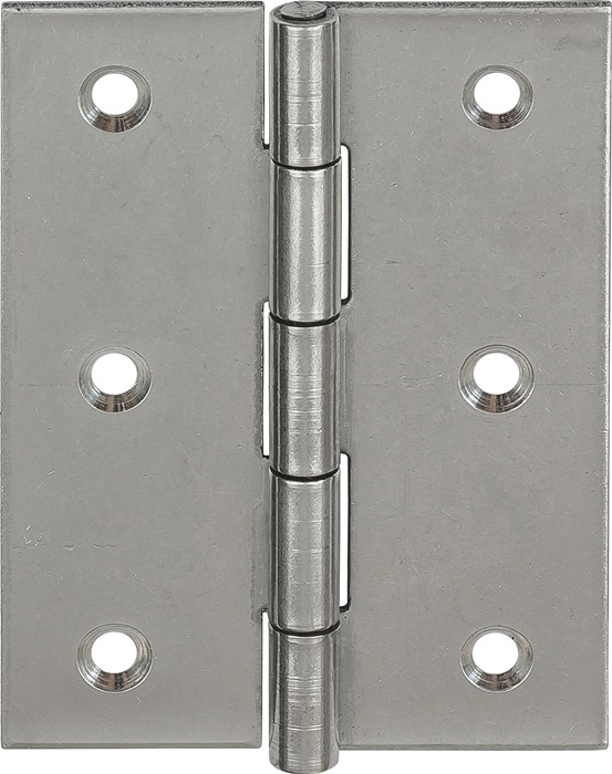 Scharnier 10502 H.60mm B.46mm S.1,2mm VA gerollt,halbbreit VORMANN