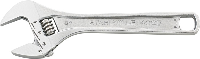 Rollgabelschlüssel 4025 max.30mm L.206mm m.Einstellskala STAHLWILLE
