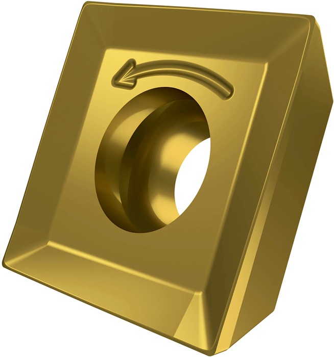 Fräswendeschneidplatte ISO SOMT 09T304-P:M8340 D.3,5mm PVD beschichtet Gold