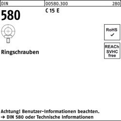 Ringschraube DIN 580 M22 C 15 E 1 Stück
