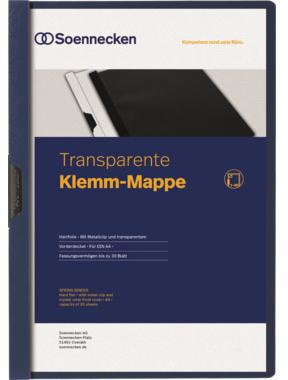 Soennecken Klemmmappe 3317 DIN A4 bis 30Blatt PVC blau