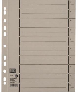 Oxford Trennblatt 400004668 DIN A4 250g Karton grau 100 St./Pack.
